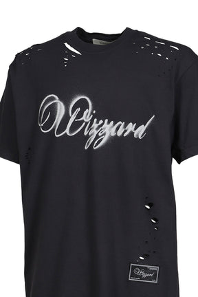DISTRESSED GRAPHIC T-SHIRT / BLK