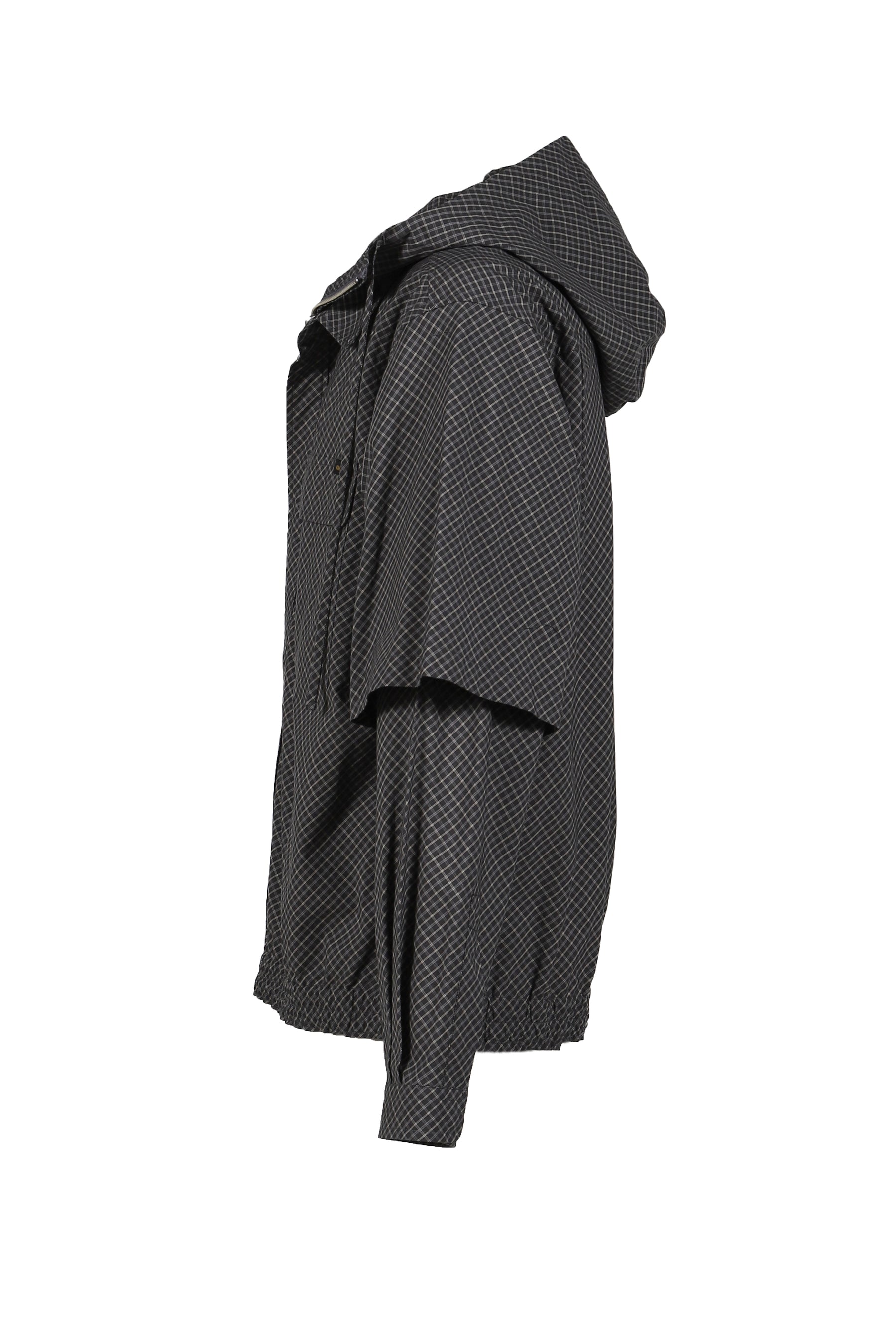 CHECK LAYERD SHIRT / BLK