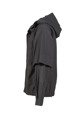 CHECK LAYERD SHIRT / BLK