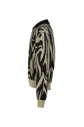 SAFARI LS KNIT POLO / GRY GRN 