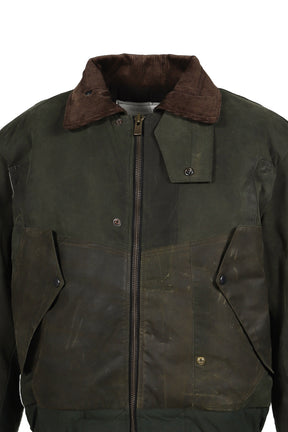BOMBER PATCHWORK JACKET / GRN 