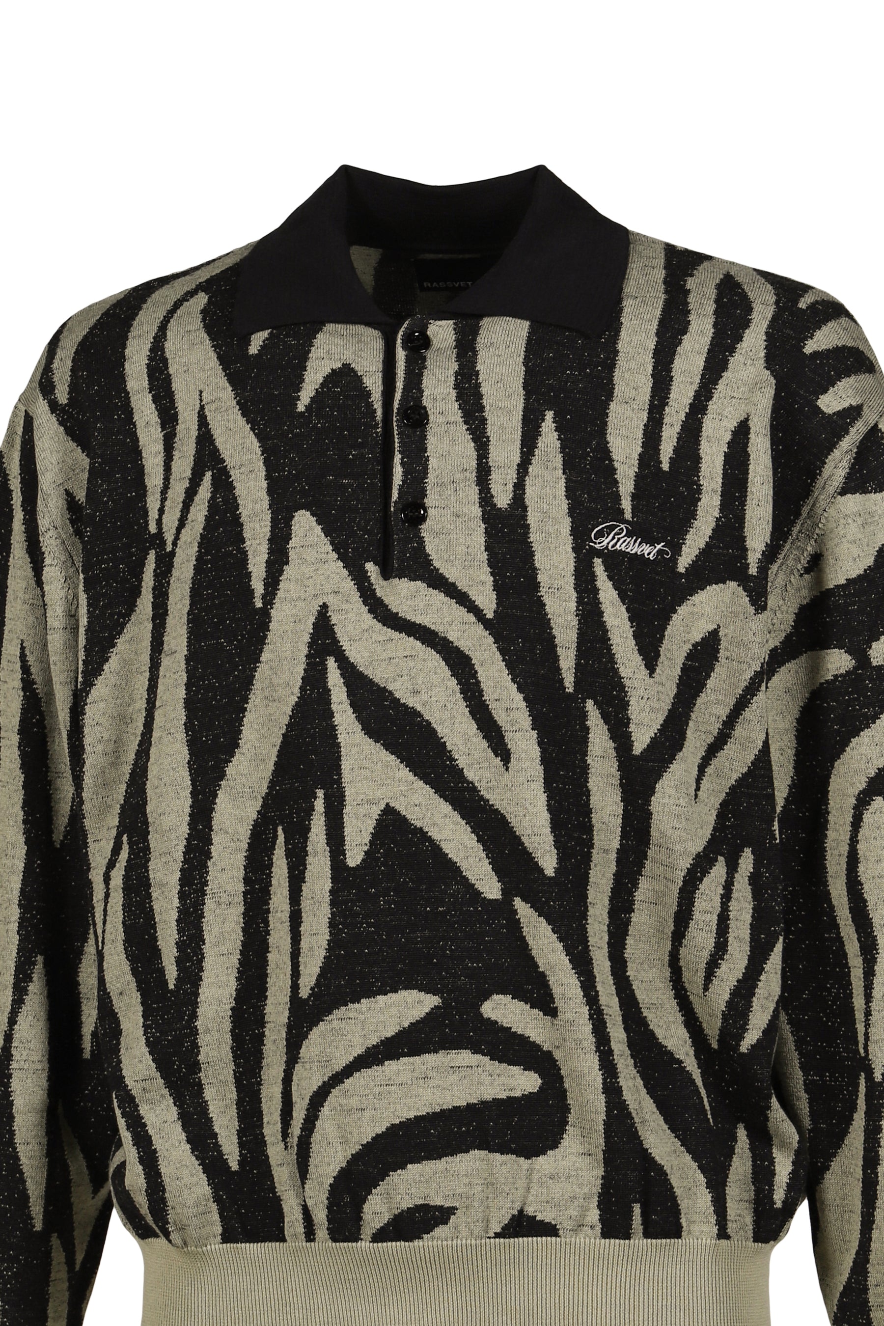 SAFARI LS KNIT POLO / GRY GRN 