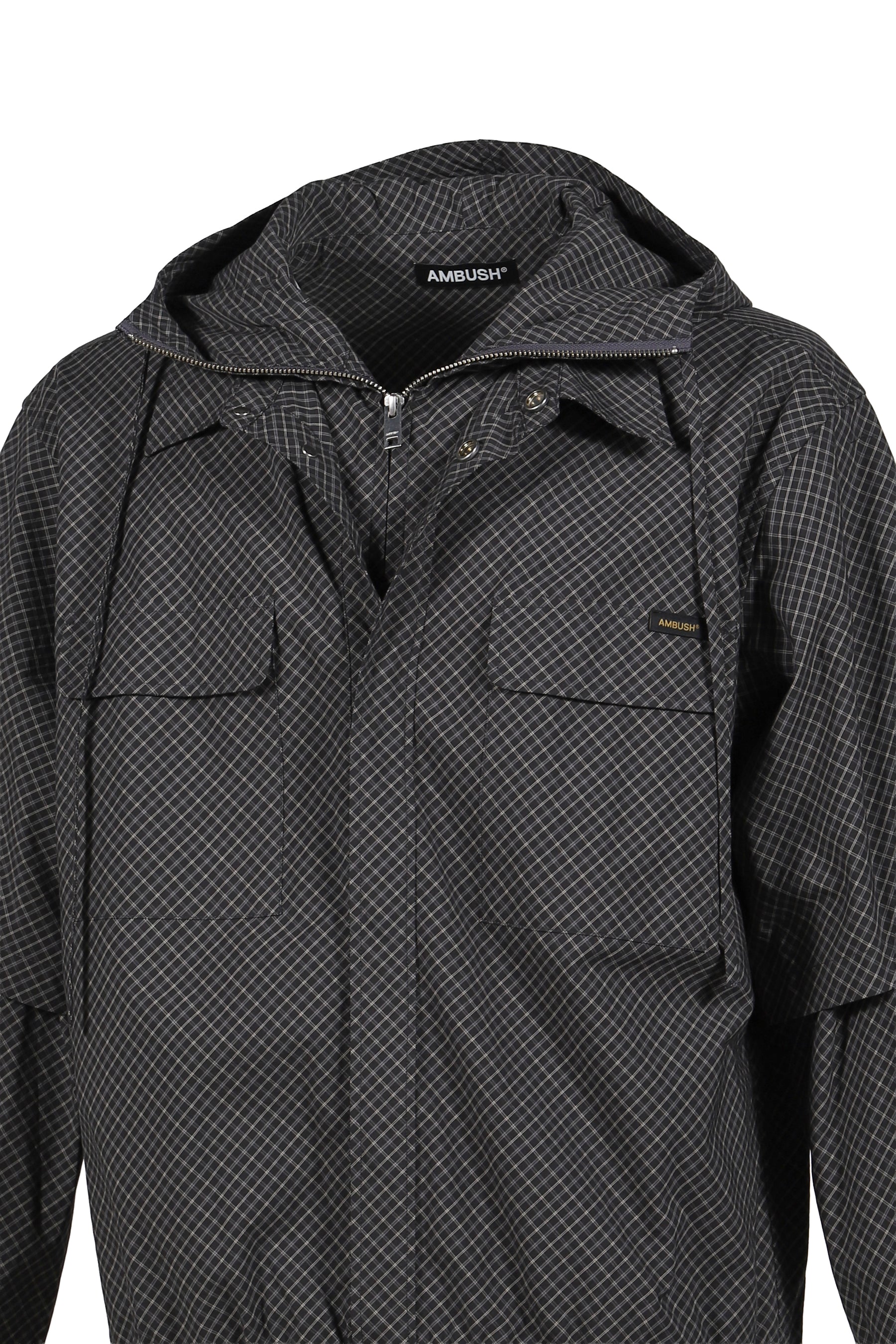 CHECK LAYERD SHIRT / BLK