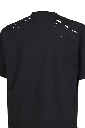 DISTRESSED GRAPHIC T-SHIRT / BLK