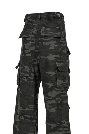 CAMO CARGO PANTS / WOODLAN CAMO