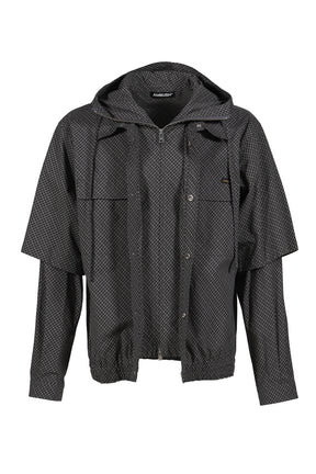 CHECK LAYERD SHIRT / BLK