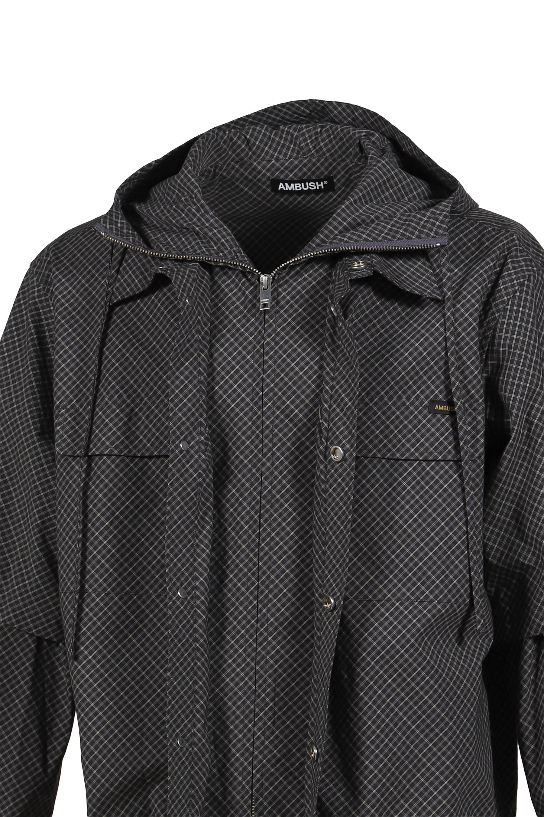 CHECK LAYERD SHIRT / BLK