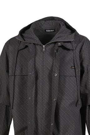 CHECK LAYERD SHIRT / BLK