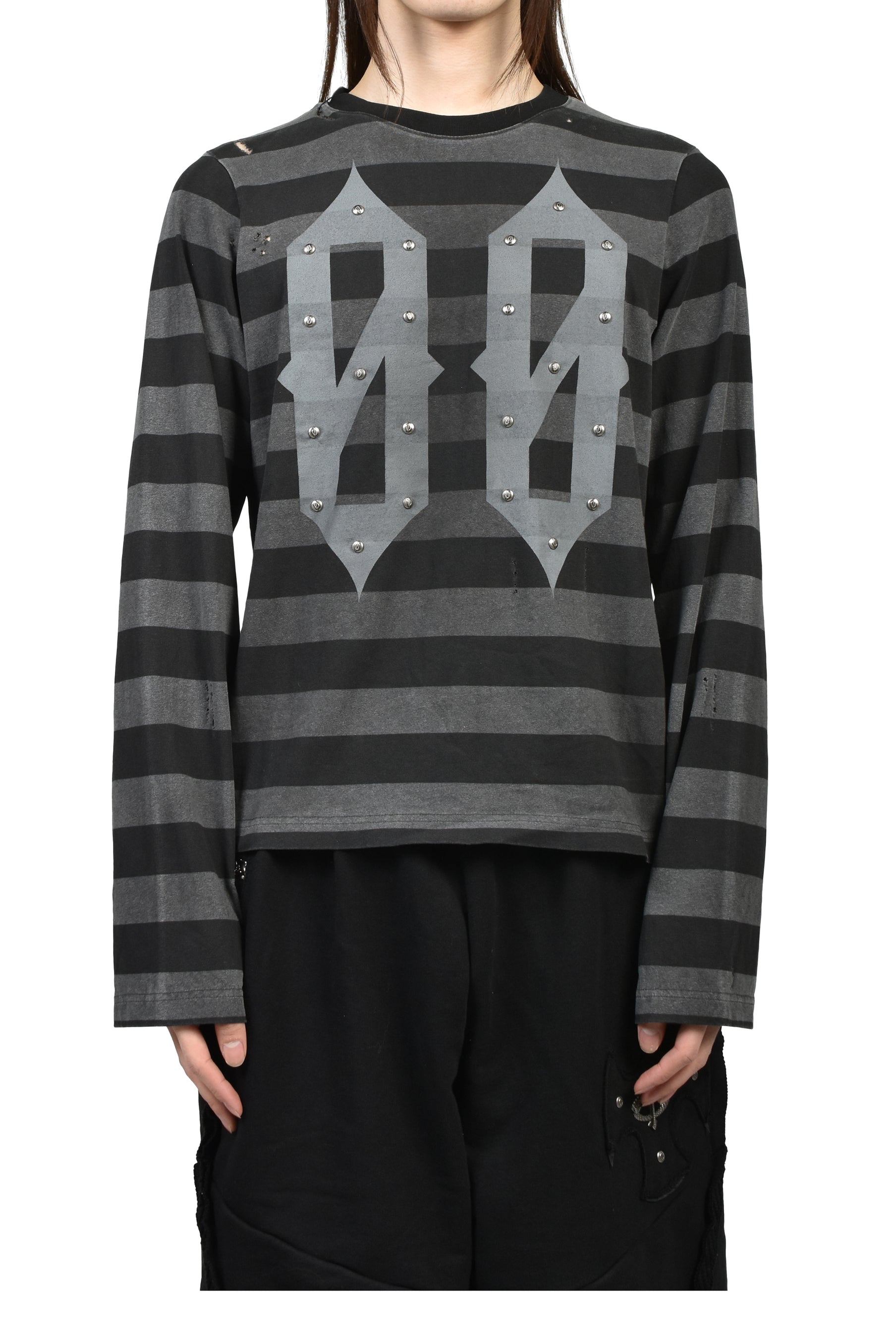 SKOOT STIPE LONG SLEEVE / BLK