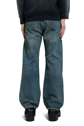 MINER'S REPAIRED DENIM WORK PANTS / AGED IND 
