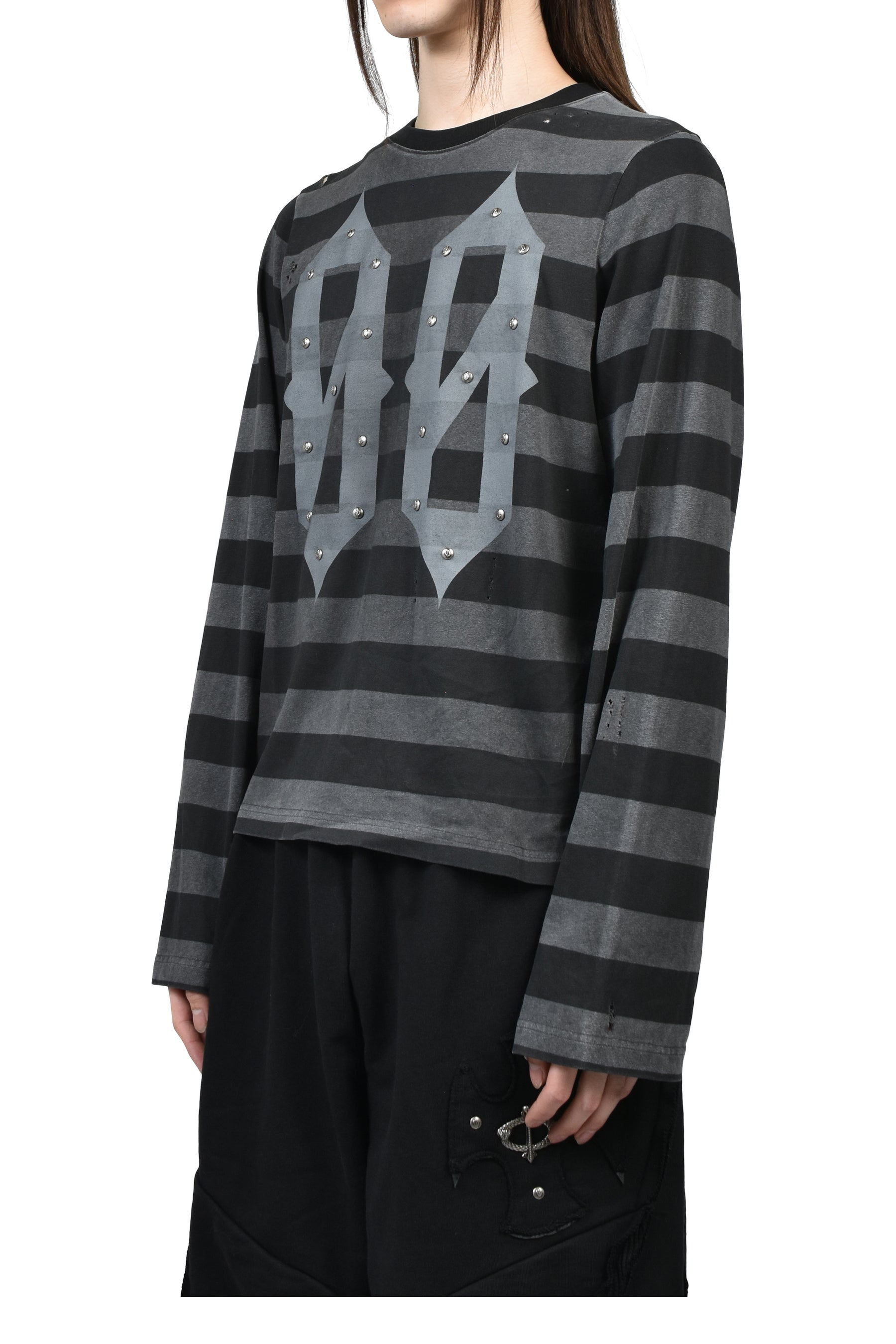SKOOT STIPE LONG SLEEVE / BLK