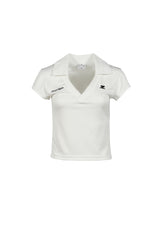 SPORTS CROPPED POLO / HERITAGE WHT HERITAGE W