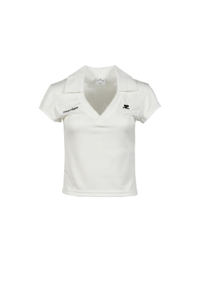 SPORTS CROPPED POLO / HERITAGE WHT HERITAGE W