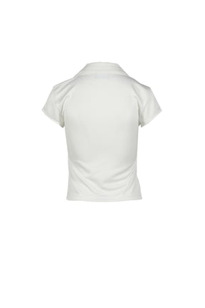 SPORTS CROPPED POLO / HERITAGE WHT HERITAGE W