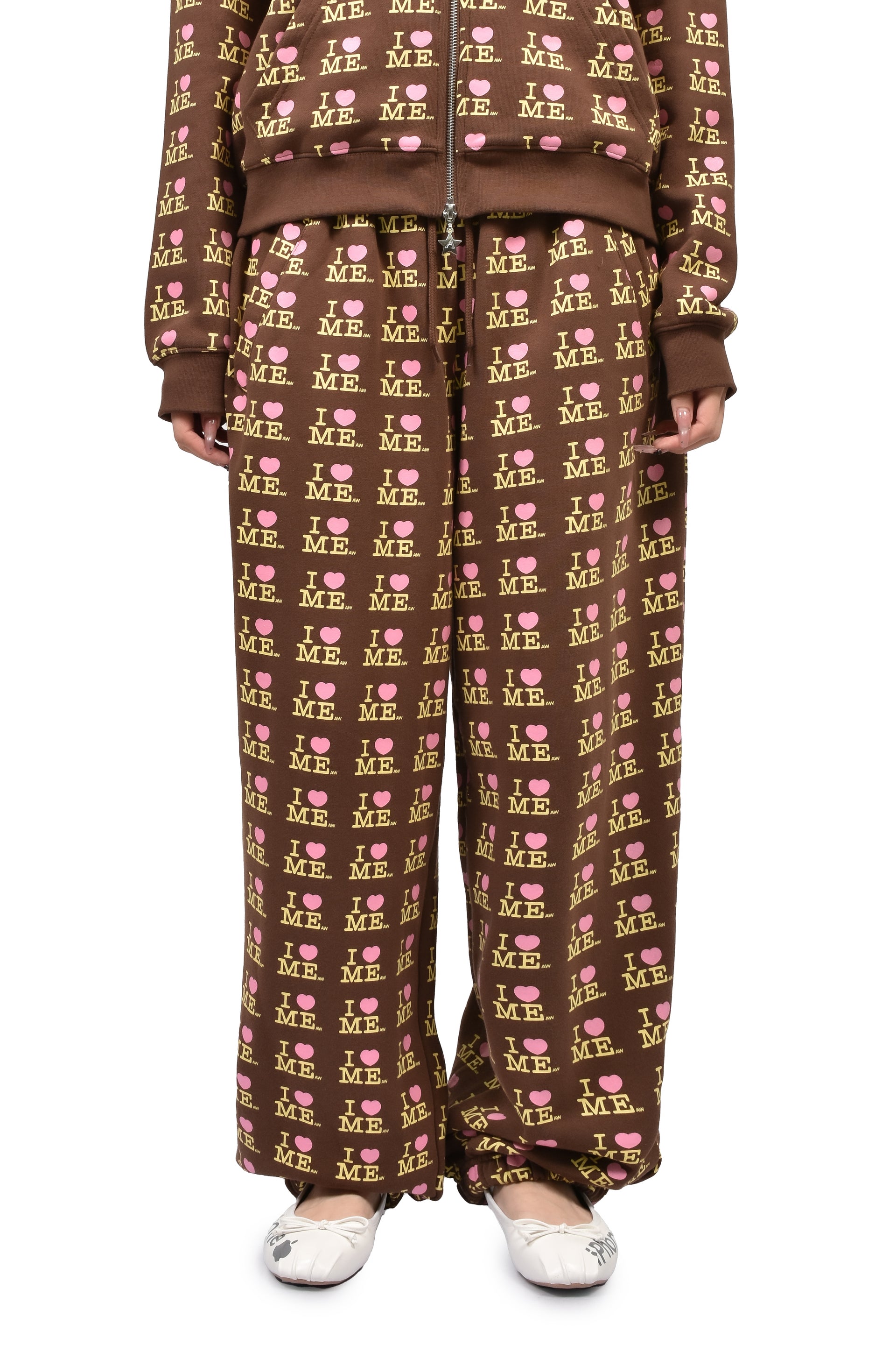 I HEART ME JOGGERS / CHOCO