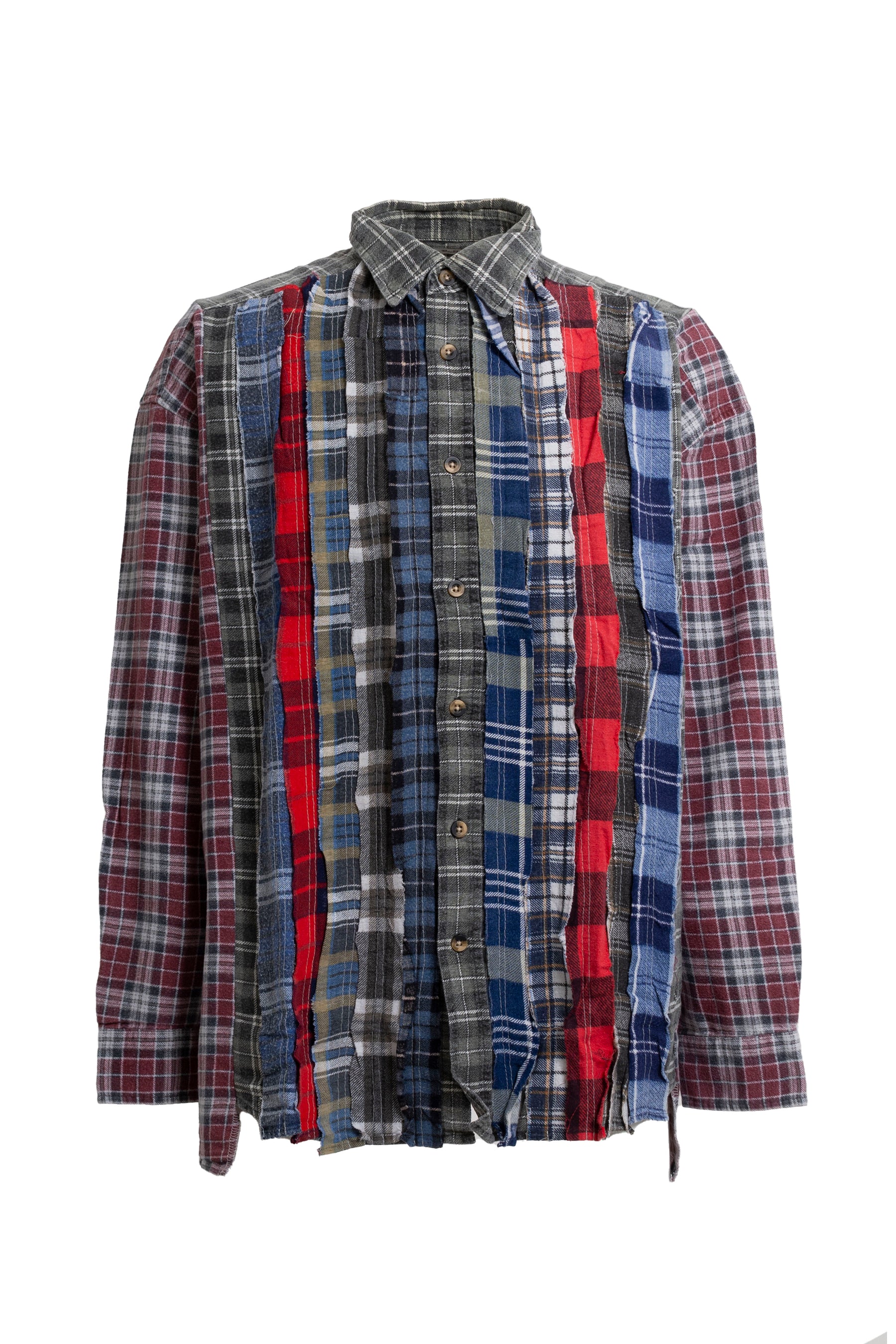 Rebuild By Needles FW23 FLANNEL SHIRT -> RIBBON WIDE SHIRT