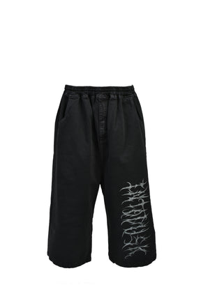 DUSTSHADOW CROPPED DENIM / WASHED BLK