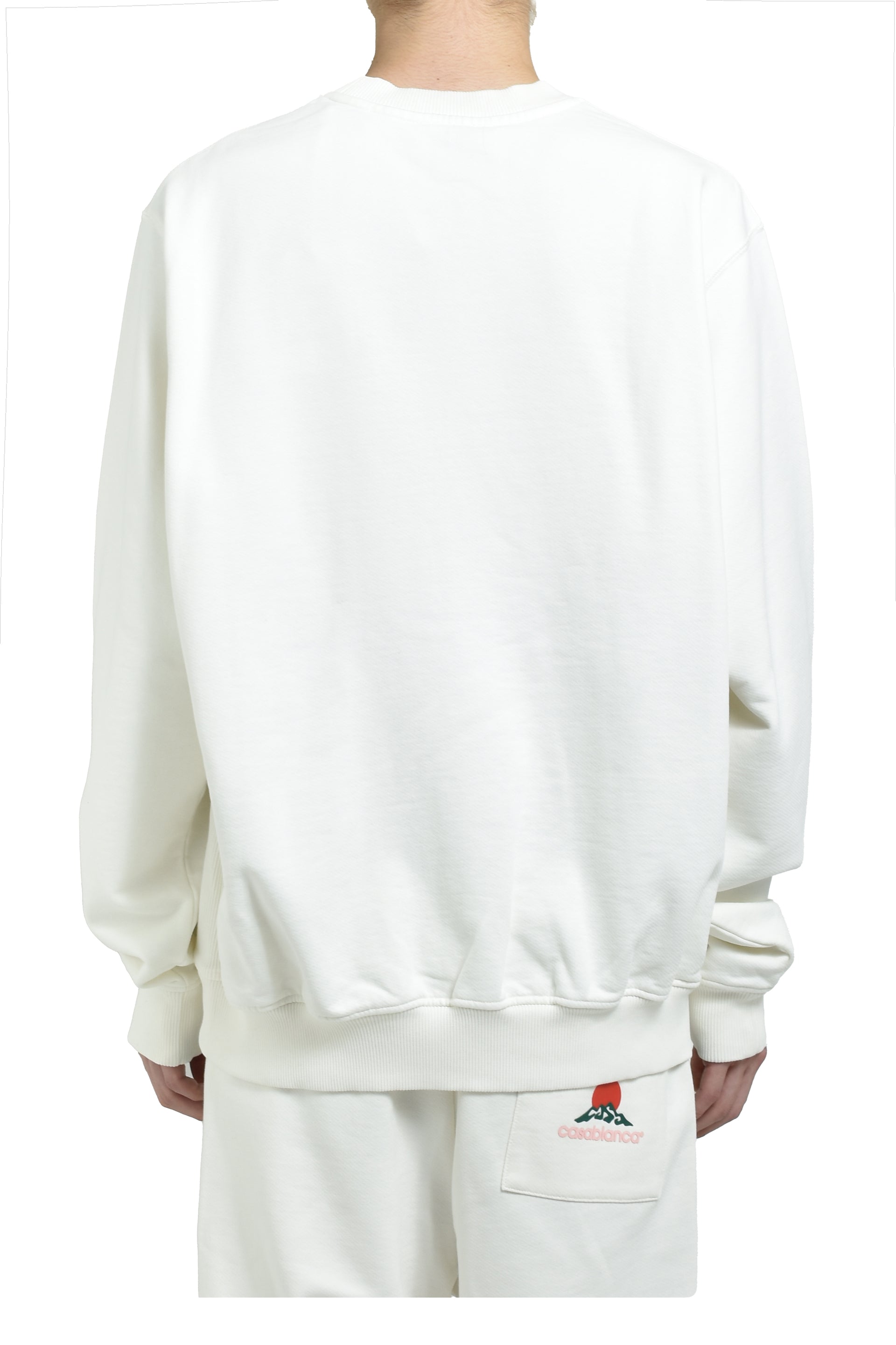 CASA WAY MOUNTAIN EMBROIDERED SWEATSHIRT / WHT
