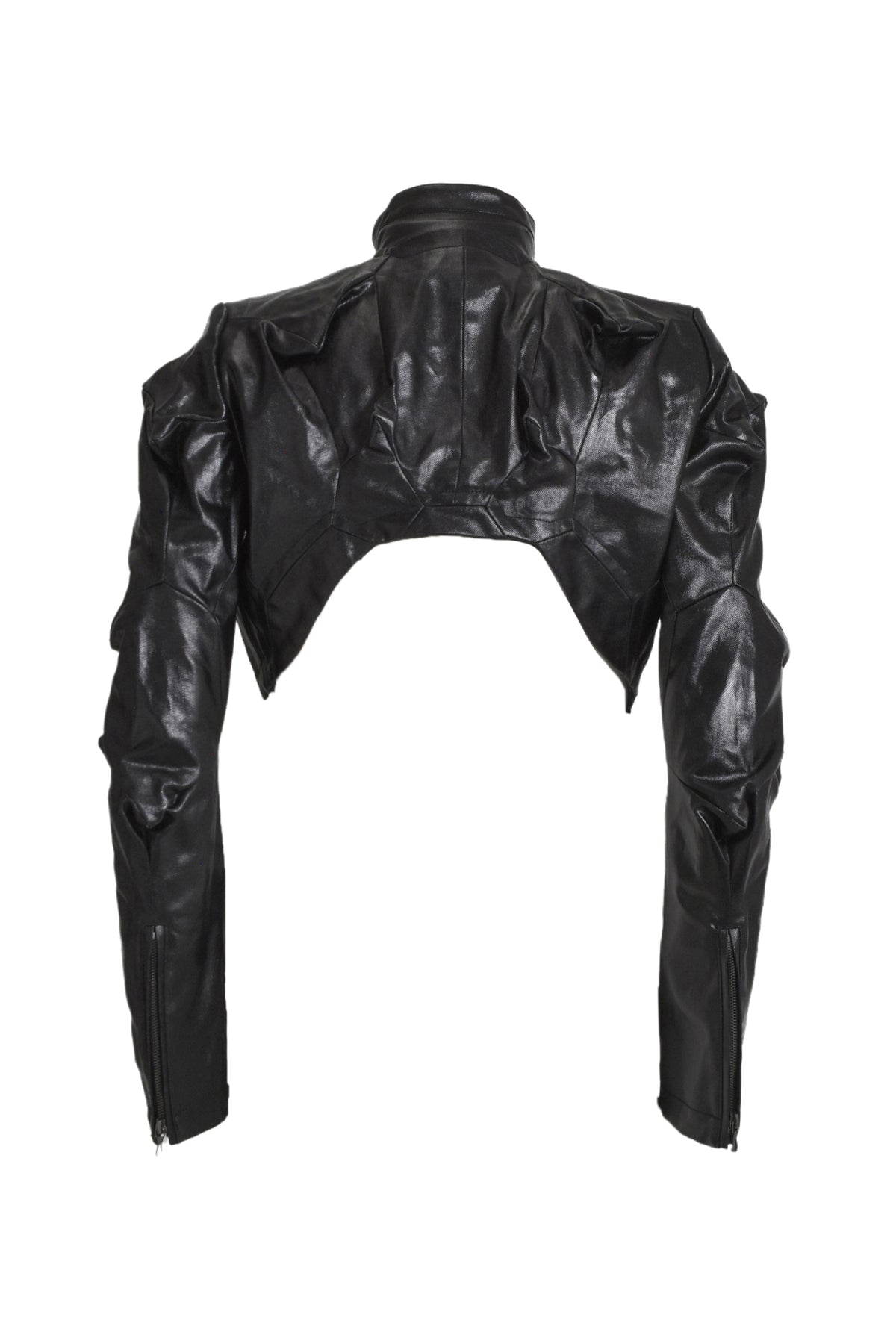 COATED DENIM BLOUSON / BLK