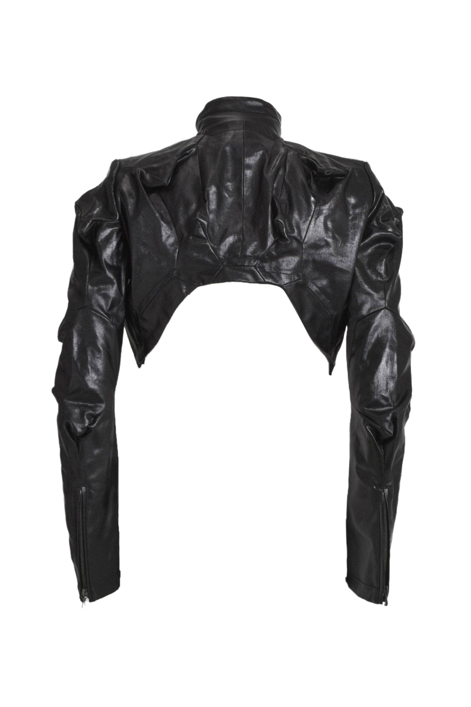 COATED DENIM BLOUSON / BLK