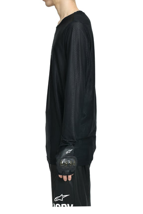 KNUCKLE LS TEE / BLACK 