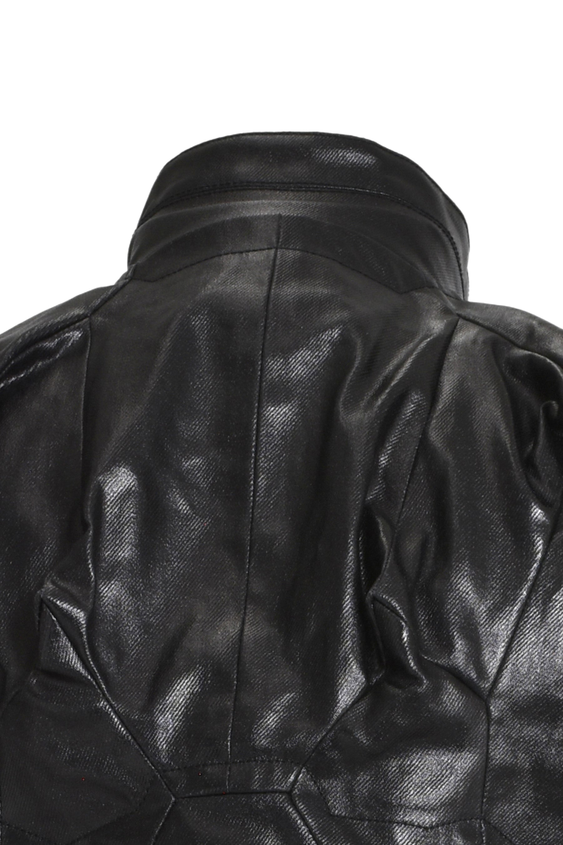 COATED DENIM BLOUSON / BLK