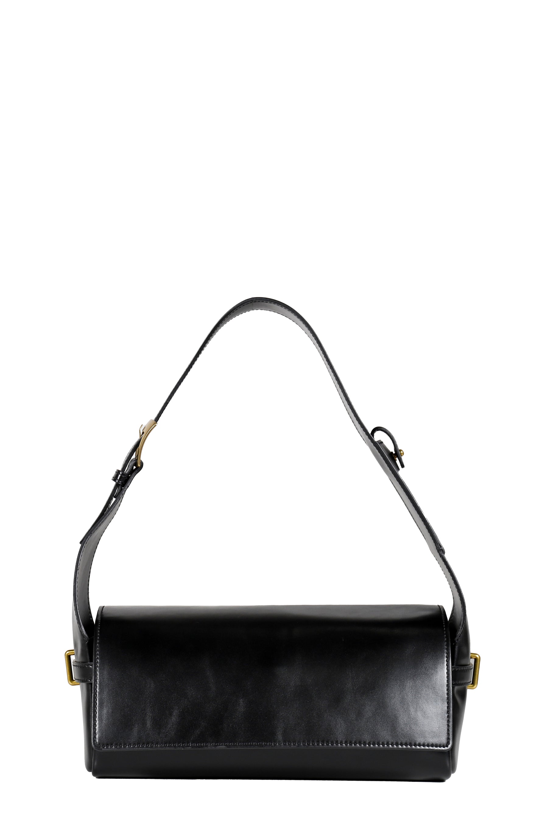 SUEDE BELTING DUFFLE BAG / BLK