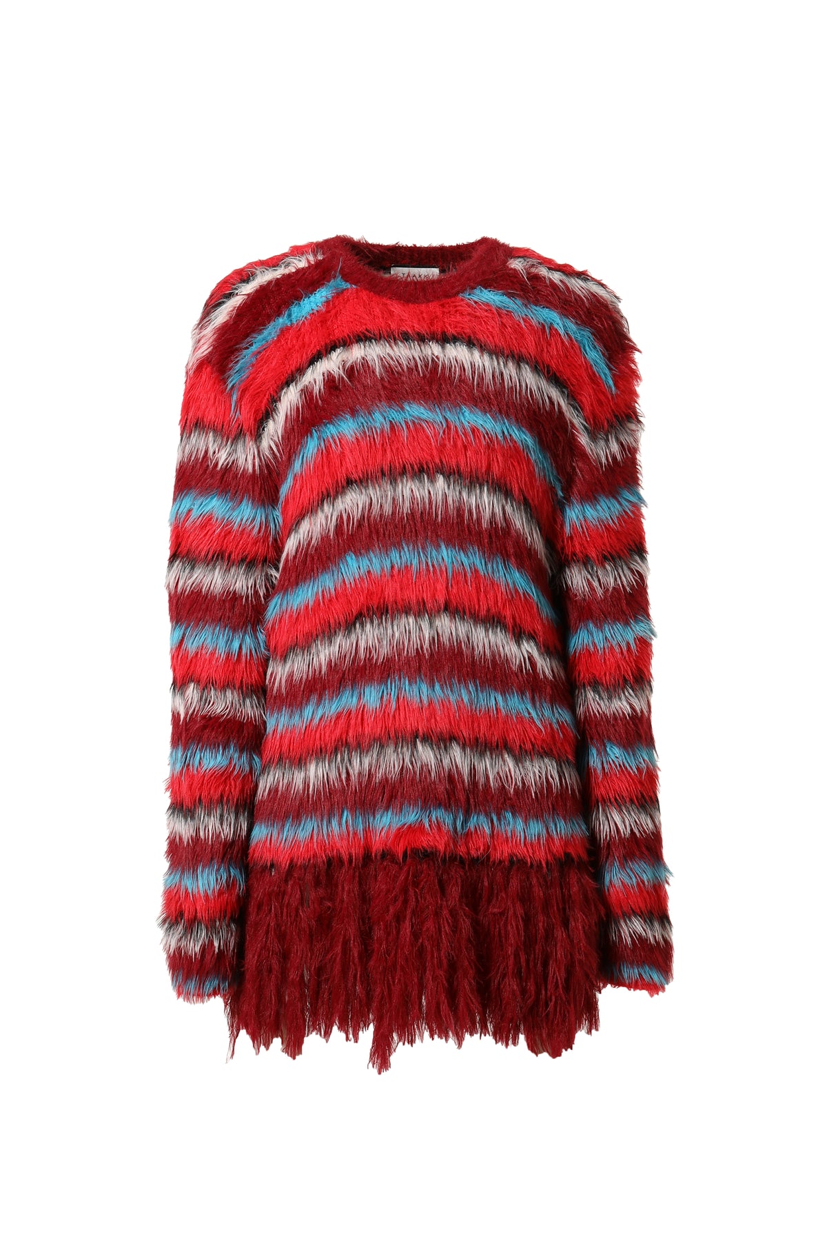 FUR KNIT PULLOVER / RED