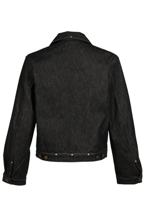 TRUCKER JACKET WITH STUDS / SLATE