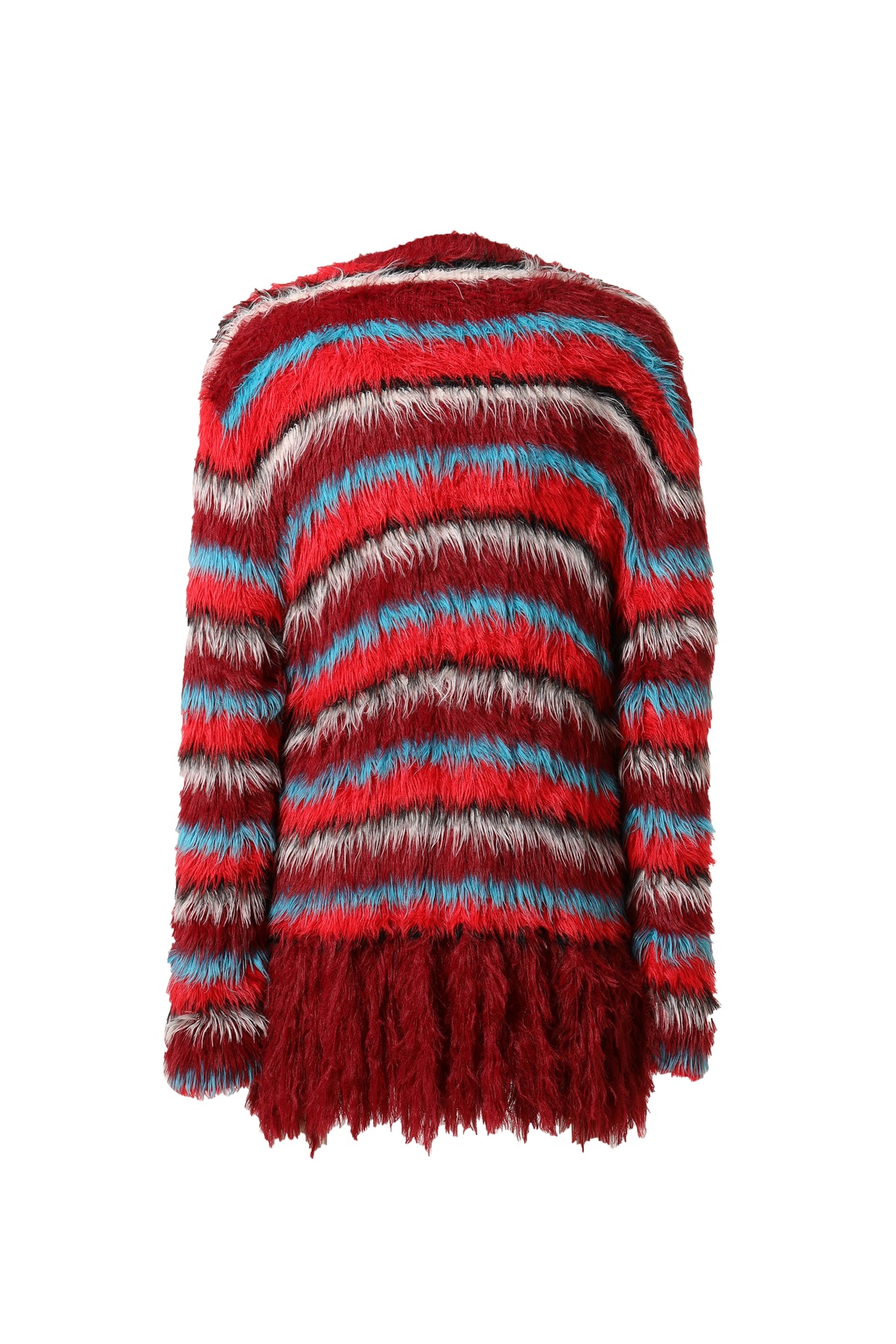 FUR KNIT PULLOVER / RED
