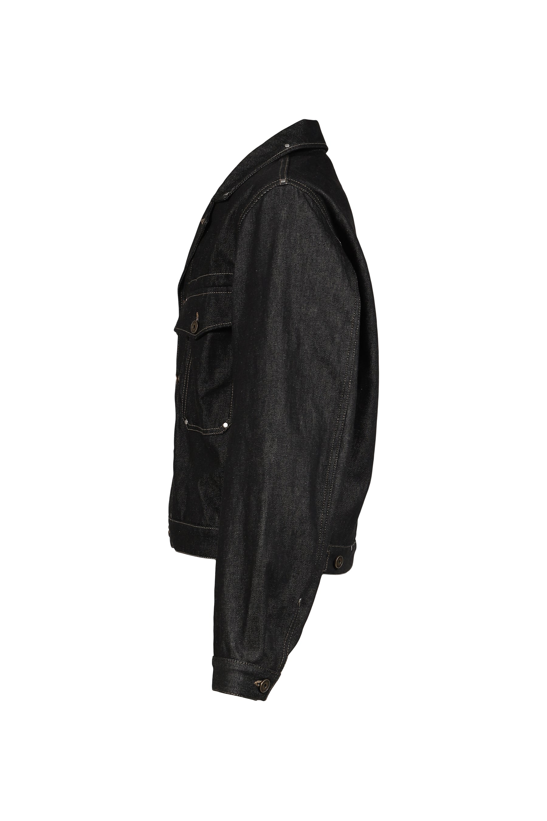 TRUCKER JACKET WITH STUDS / SLATE