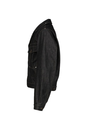 TRUCKER JACKET WITH STUDS / SLATE