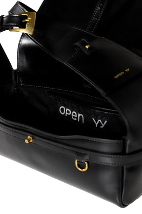 SUEDE BELTING DUFFLE BAG / BLK