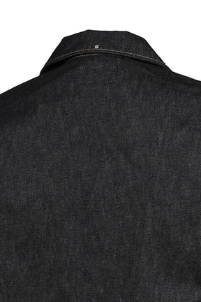 TRUCKER JACKET WITH STUDS / SLATE