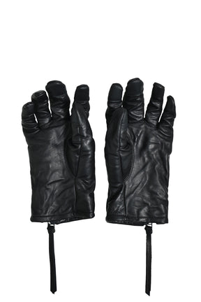 HORSE LEATHER ZIP GLOVE / BLK