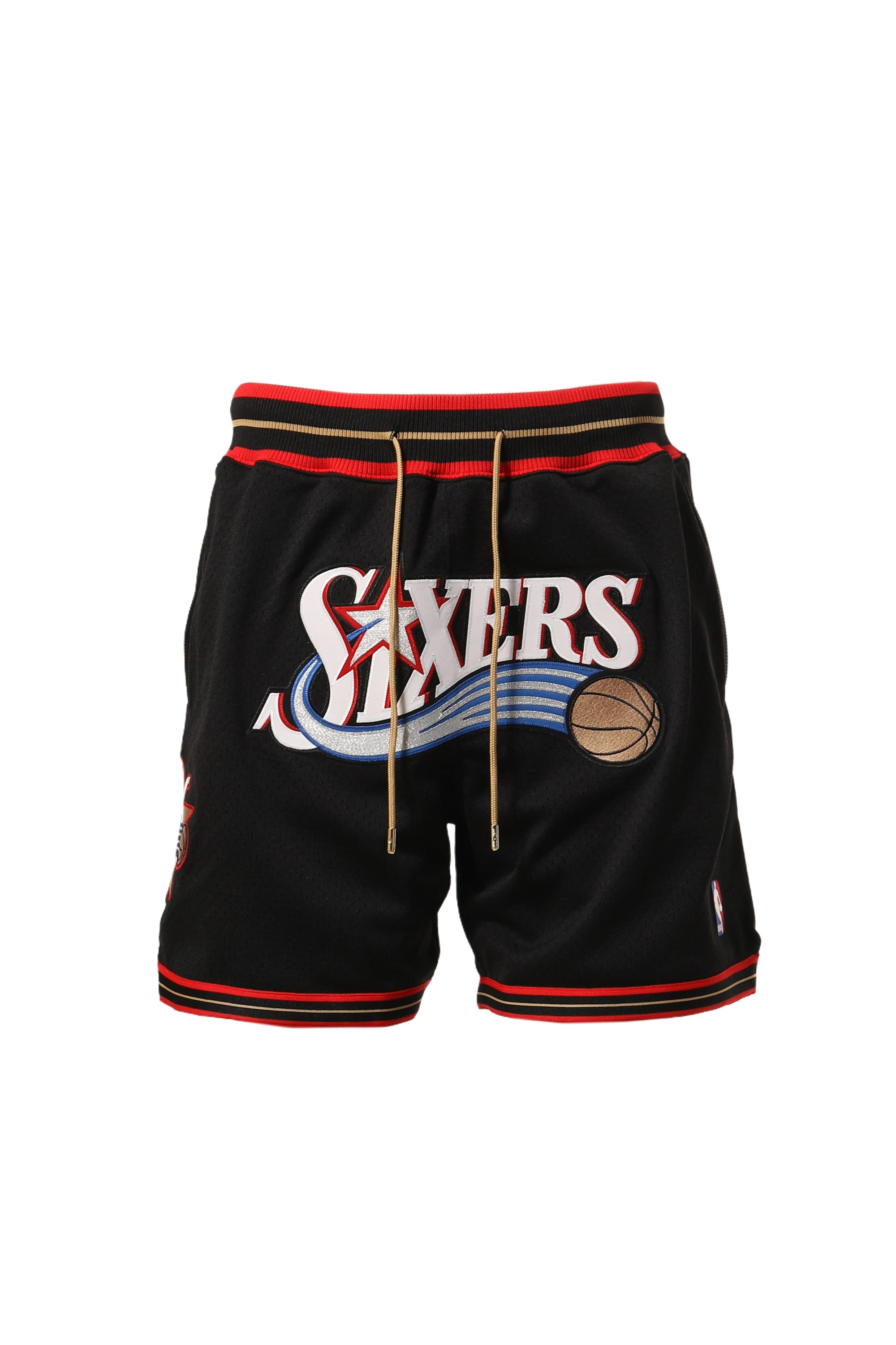 JUST DON ジャストドン SS24 NBA JUST DON 7 INCH SHORTS 76ERS / BLK 