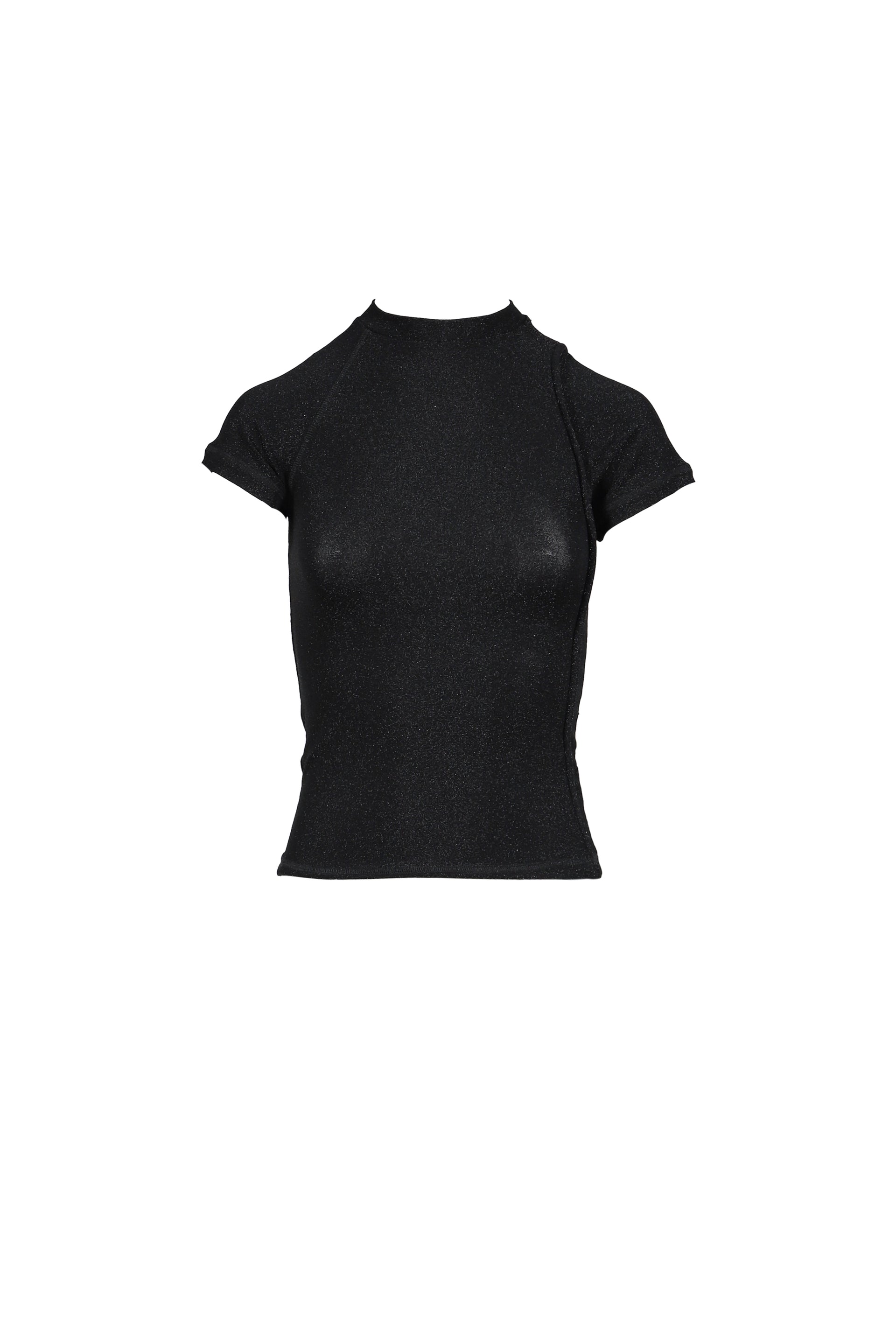 DECONSTRUCTED LUREX TOP / BLK