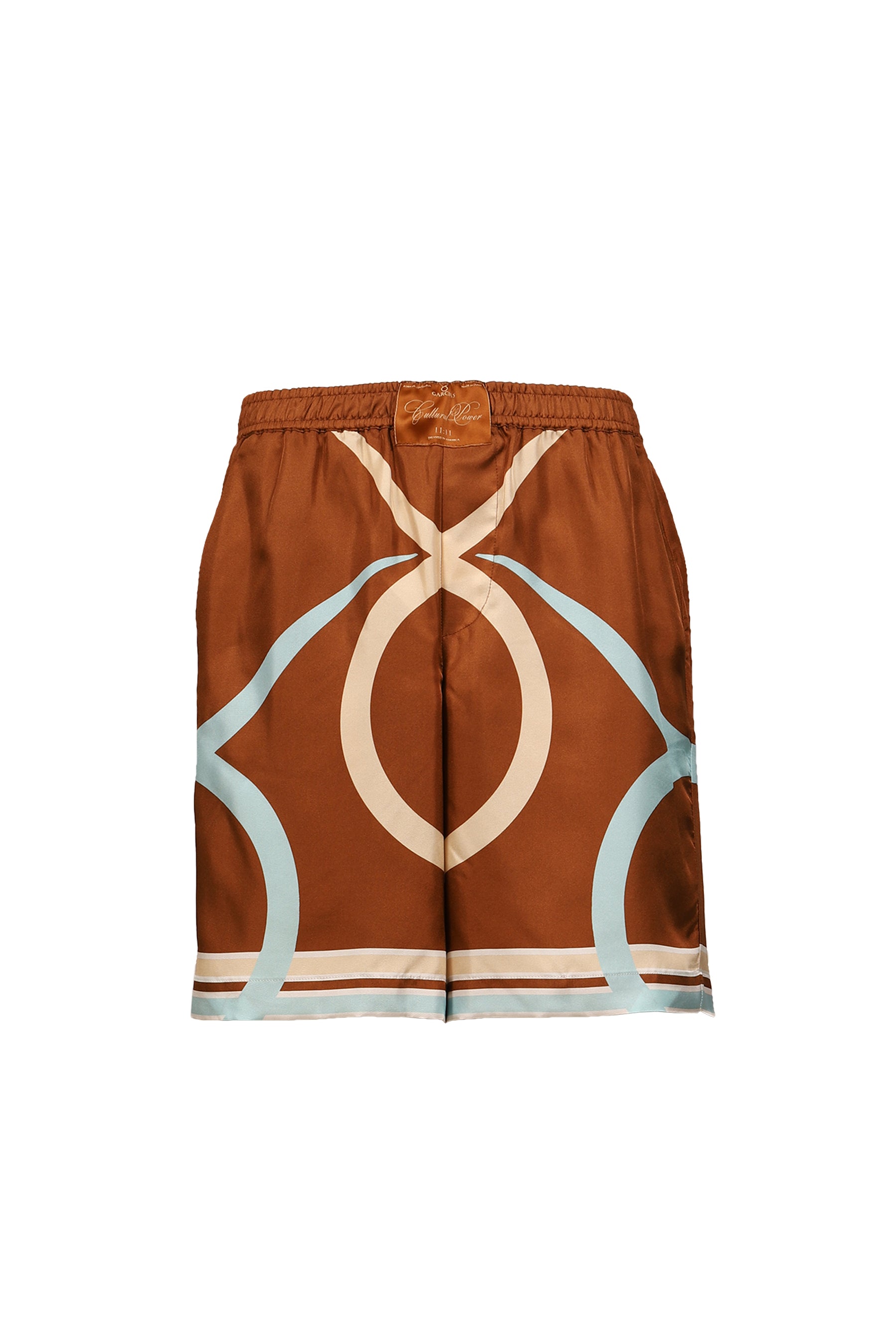 LOGO BULL SILK SHORTS / BRONZE
