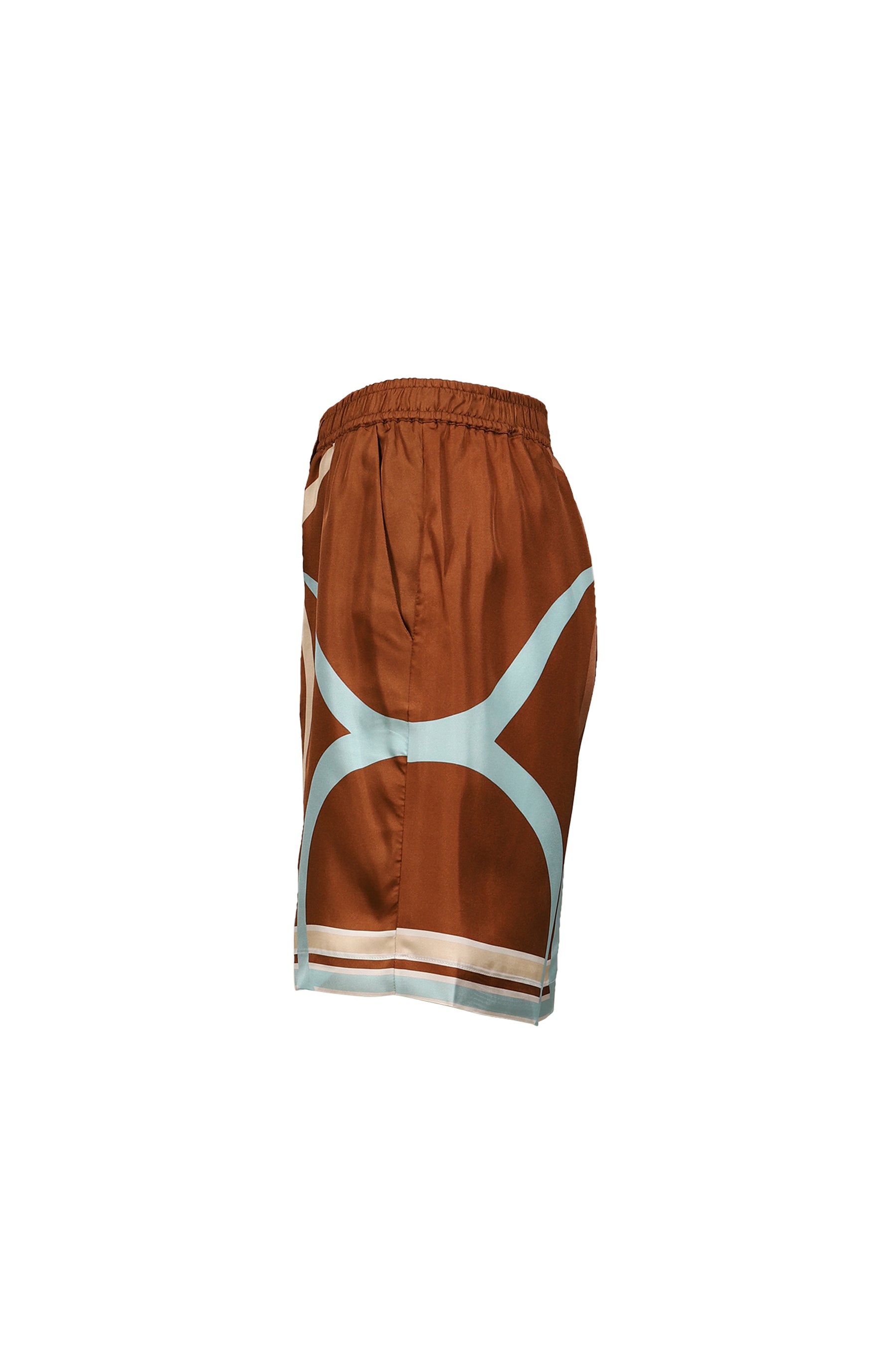 LOGO BULL SILK SHORTS / BRONZE