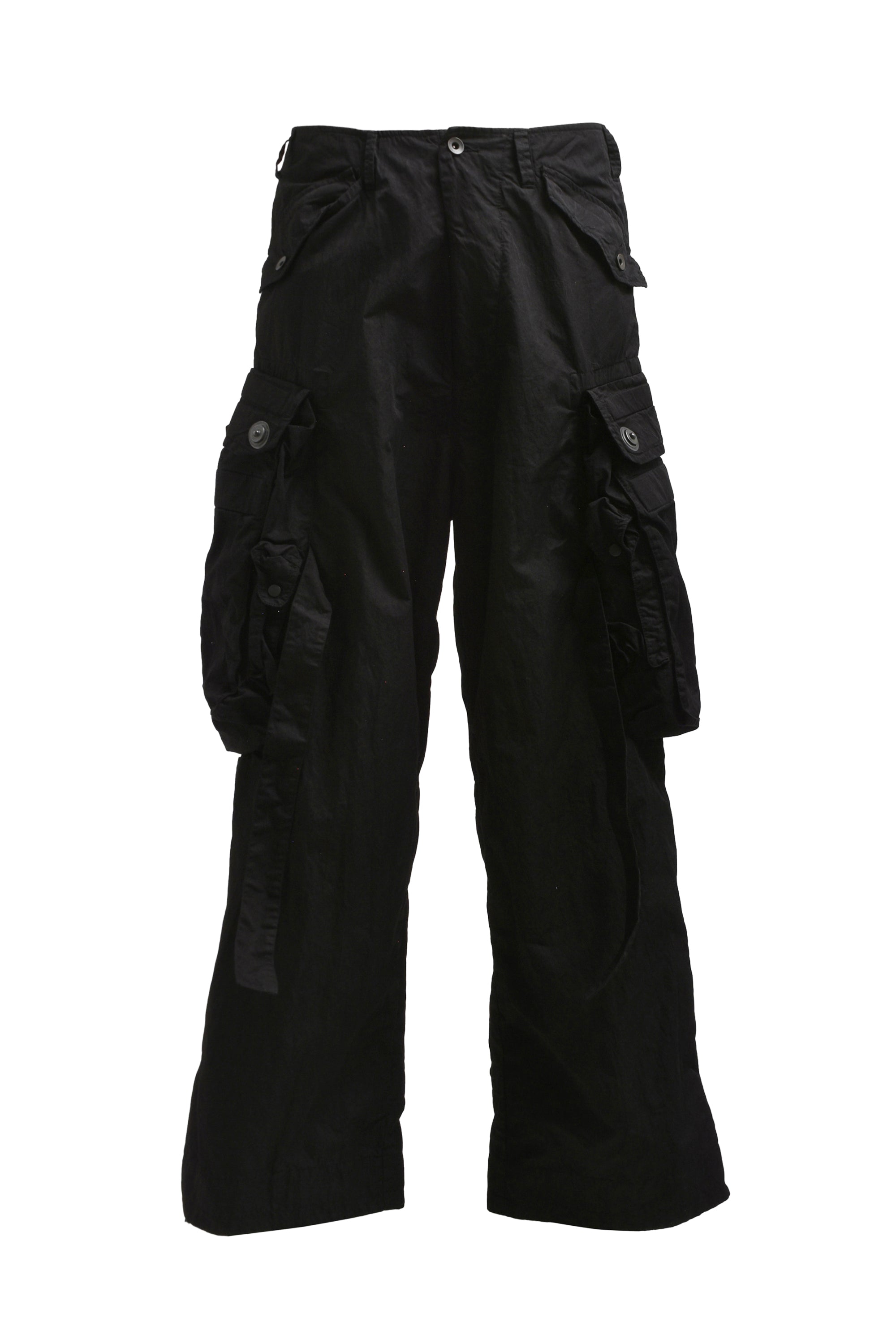 Julius ユリウス SS24 TROUSERS COTTON/NYLON GABADINE / BLK - NUBIAN