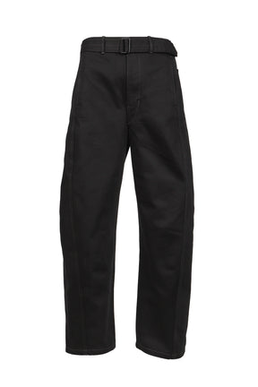 LEMAIRE FW25 TWISTED BELTED PANTS / BLACK - NUBIAN