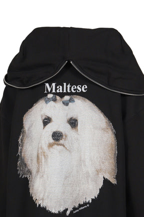MALTESE BUTTERFLY HOODIE / BLK 