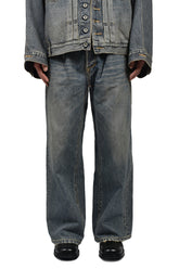 "RANDOM STICH" WIDE DENIM PANTS / IND