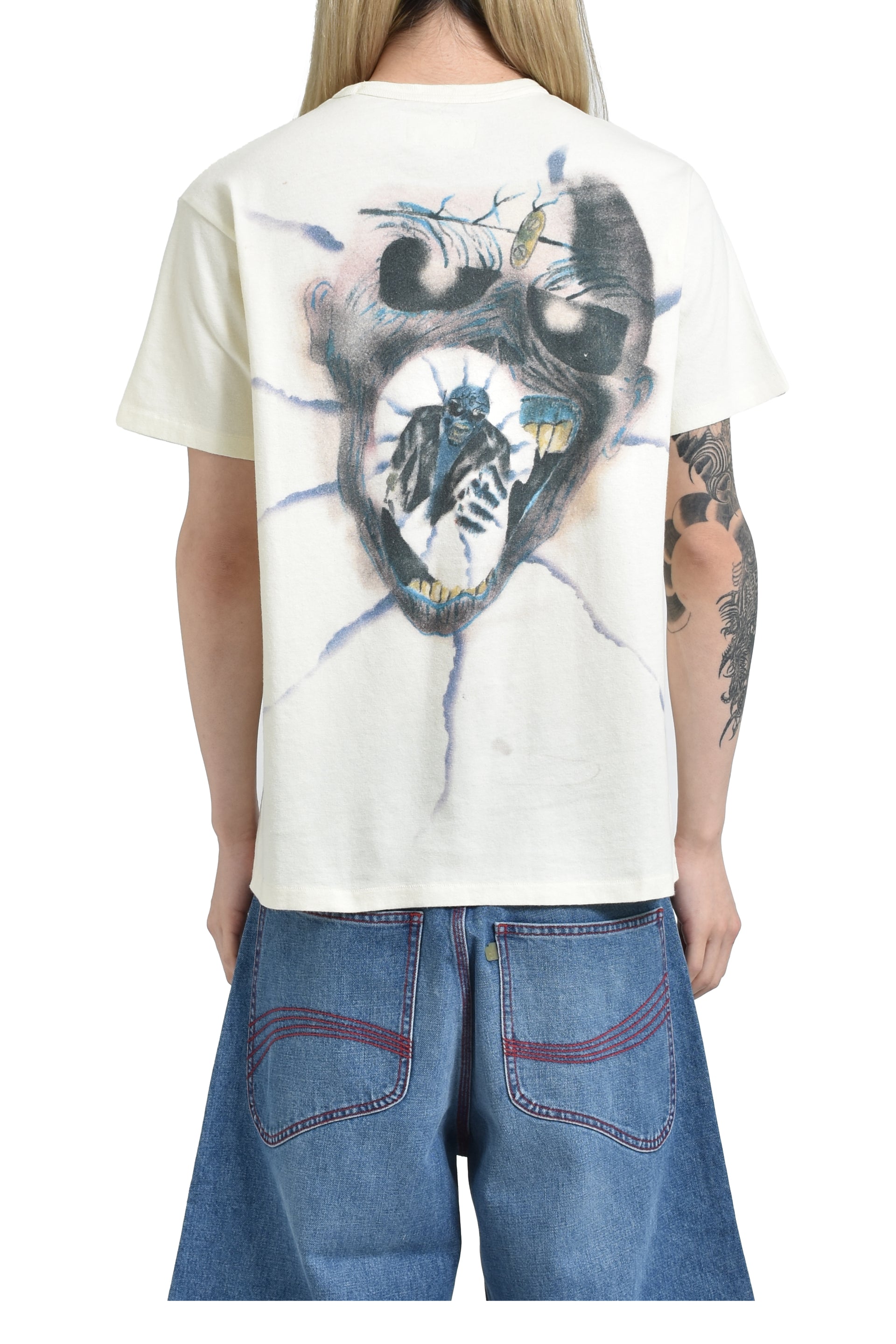 ERL UNISEX SKULL T-SHIRT KNIT / SKULL PRINT