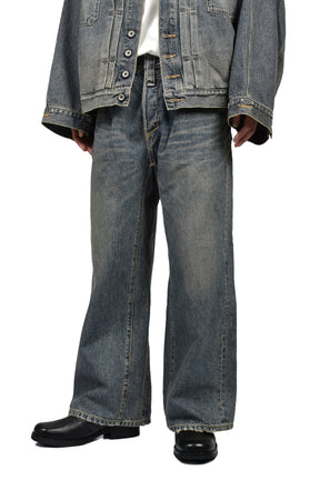 "RANDOM STICH" WIDE DENIM PANTS / IND