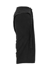 SLITTED MAXI SKIRT / WASHED BLACK