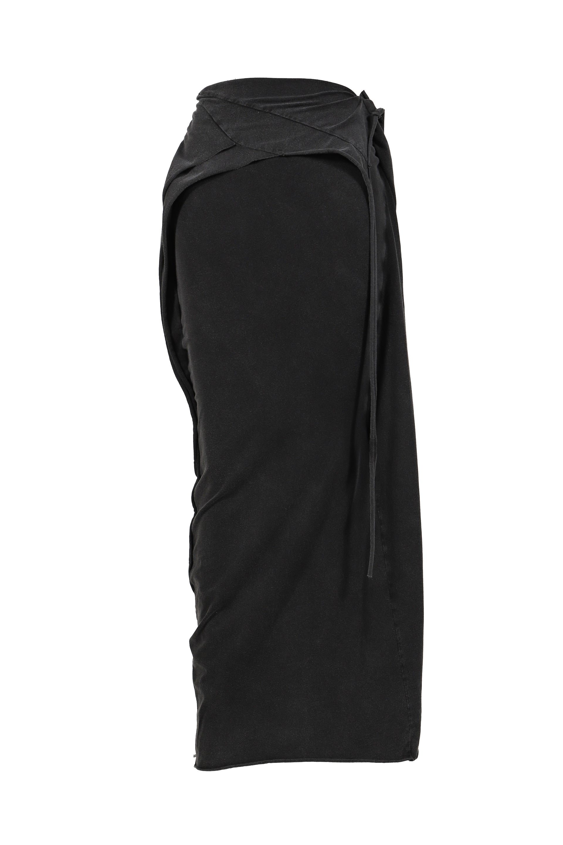 SLITTED MAXI SKIRT / WASH BLK