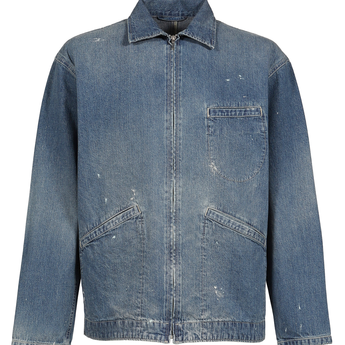 PORTER CLASSIC MADE IN JAPAN SS26 BREAKFAST DENIM ZIP UP JACKET