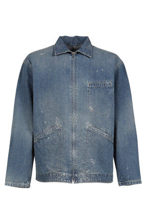 BREAKFAST DENIM ZIP UP JACKET / BLU