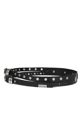 GIGI SKINNY DOUBLE BELT / BLK